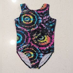 TRIPPY Destira Gymnastics Dance Leotard CL Large SWIRL 80's TieDye PSYCHADELLIC